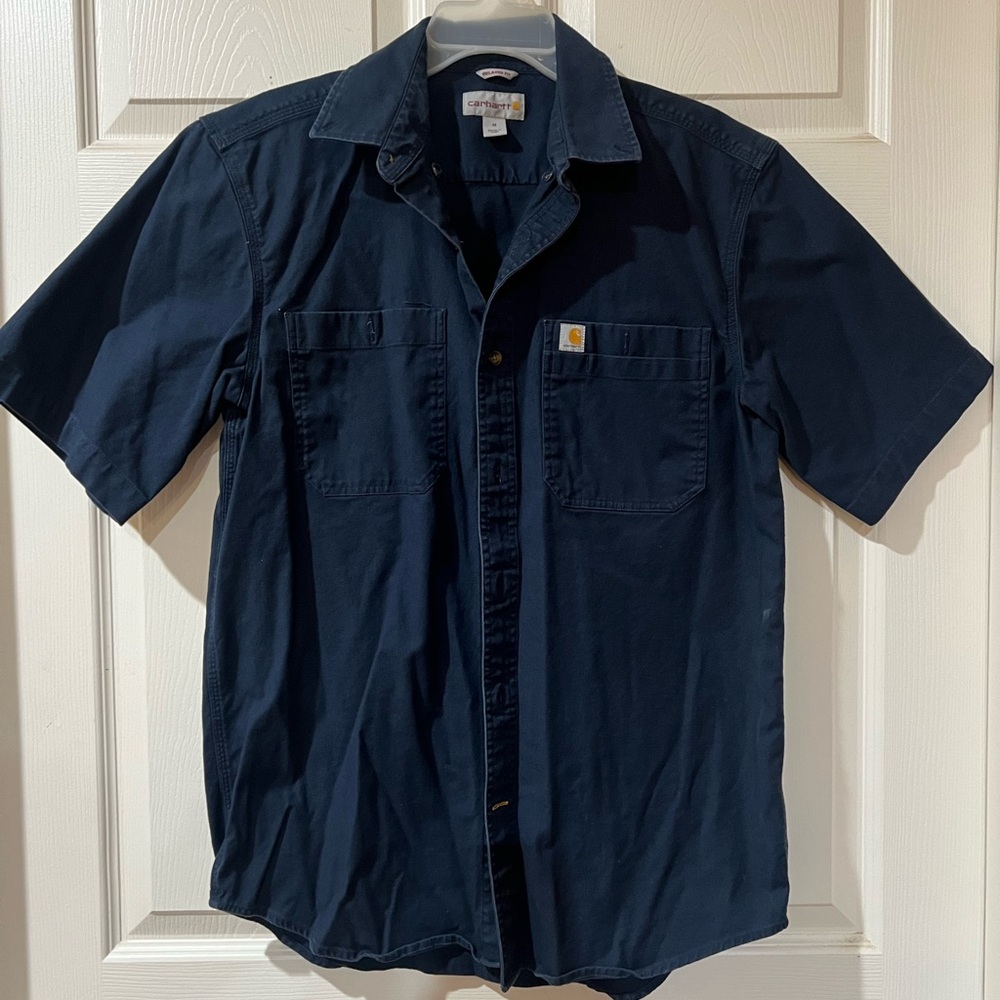 Carhartt Men's Dark Blue Casual Button Down Shirt